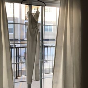 White wrap maxi dress